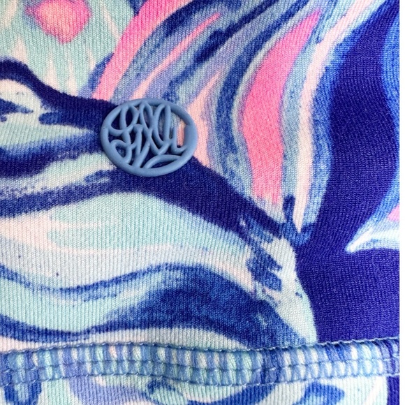 Lilly Pulitzer Luxletic Leggings Pink Blue Size Small - Picture 5 of 9